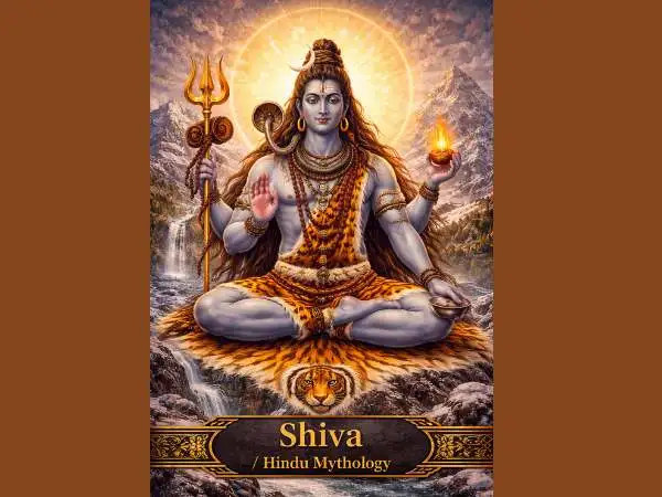 Shiva seated on Himalayan peak